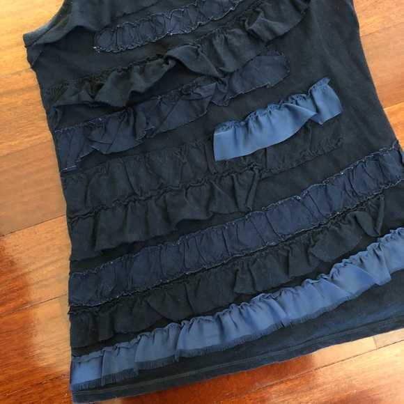 A&F Navy Ruffle Tank Top - Picture 2 of 3